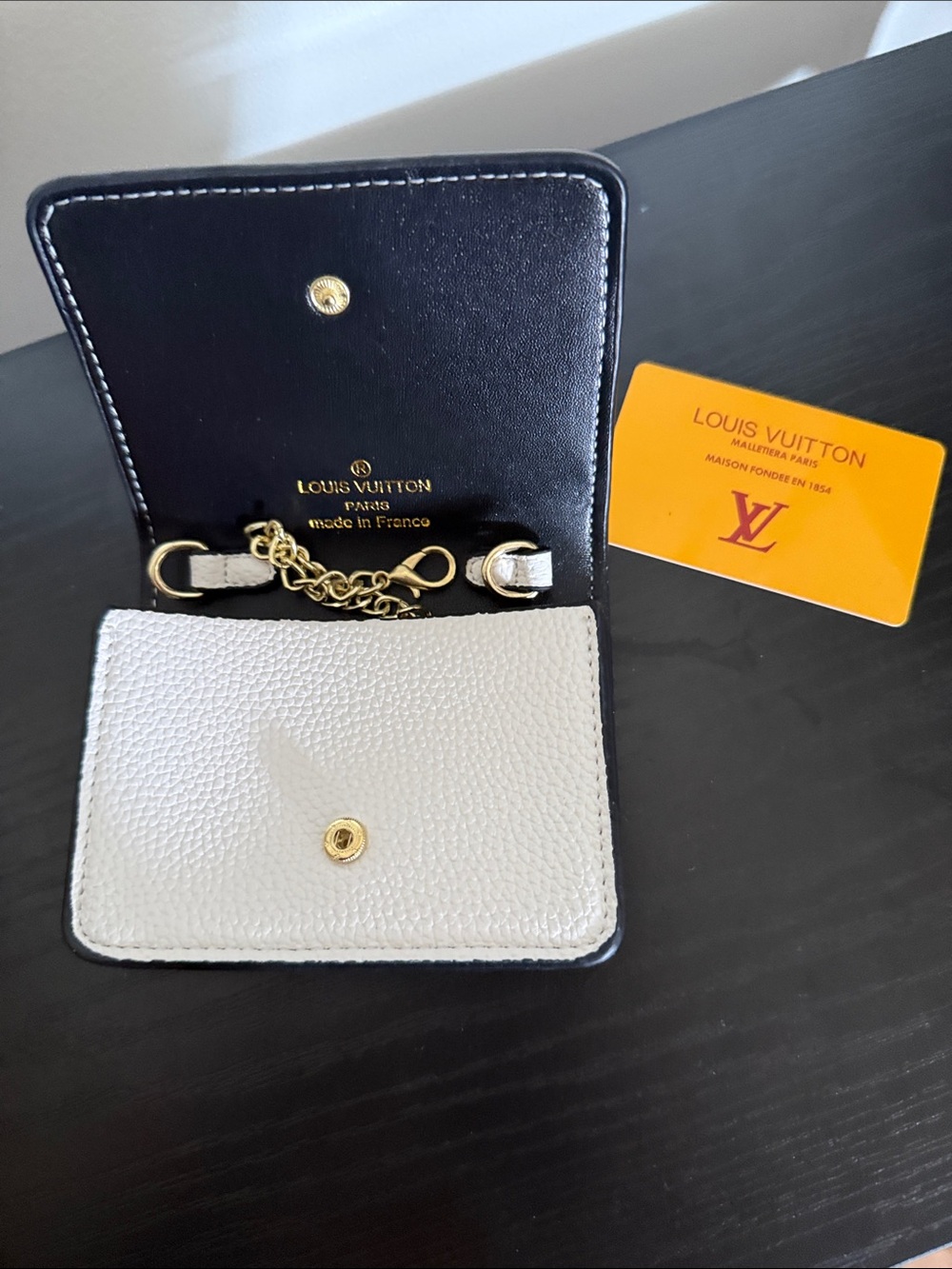 Louis Vuitton White Monogram Envelope Clutch Wallet with Gold LV logo - Picture 5 of 7